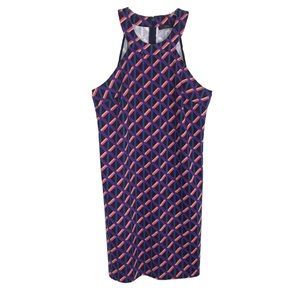 Trina Turk Aptos multicolor geometric print halter shift dress 
Size Large